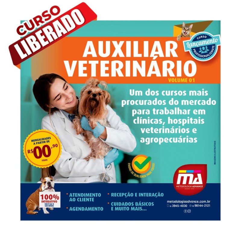 Auxiliar Veterinário Mód. 1 (COLORIDA)