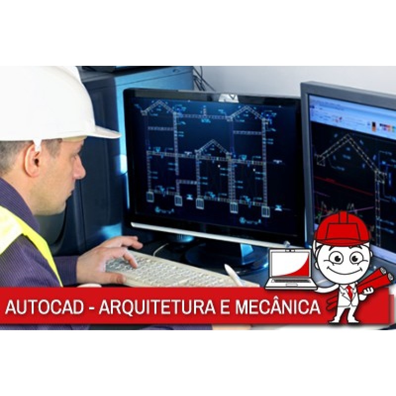 Combo apostilas Mecânica e Arquitetura com AutoCad 2D 2013/3D 2007/2009 - PRETO E BRANCO